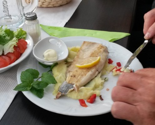 Abendessen Penzion Sterk, Fisch