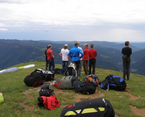 Kobala Startplatz Blick nach Most na soci