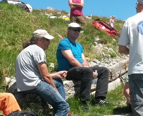 Men befor flight: Peter, Ingo, Wolfgang, Alois (kopflos)