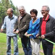 Eröffnung NO-Merkur: Dieter Knittel, Margret Mergen, Charlie Jöst, Rainer Ganster (v.r.n.l.)