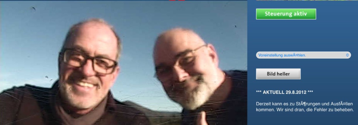 Rainer und Stef vor der Cam